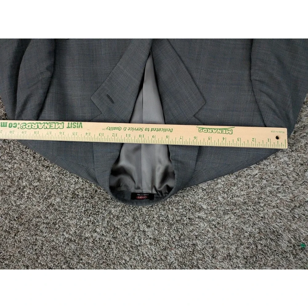 Givara‎ Italy Super 150s Wool Suit 2pc, Gray, 44 Jacket, 35 Pants, 28